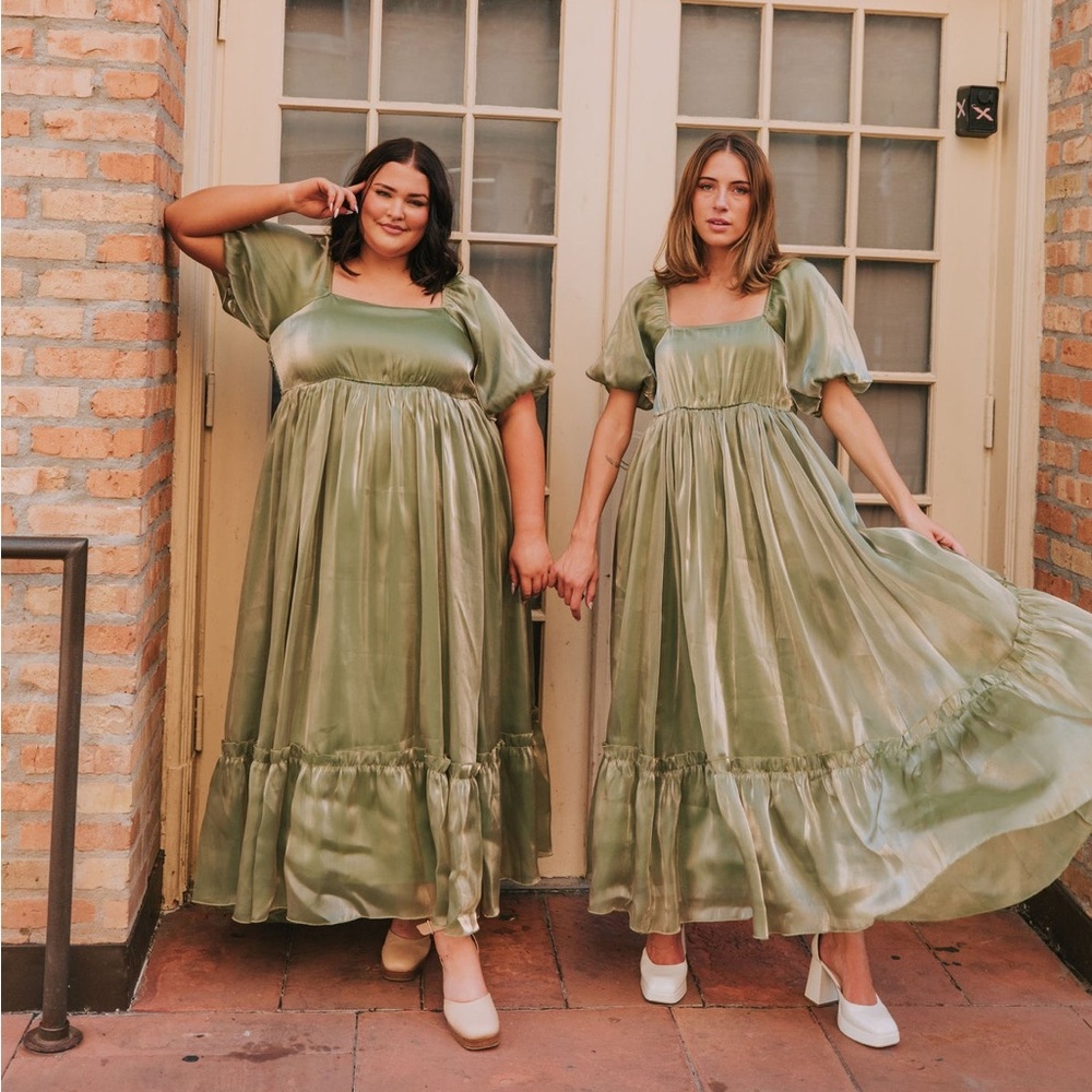 GUC One Loved Babe Green Different Life Maxi Dress